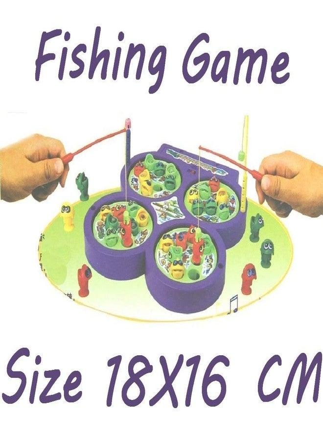WAKTORO Fish Catching Game with Sound, Include 32 Pieces Fishes and 4 Fishing Rod, Musical Fishing Games for Kids (Colors as per Stock) - Image 5